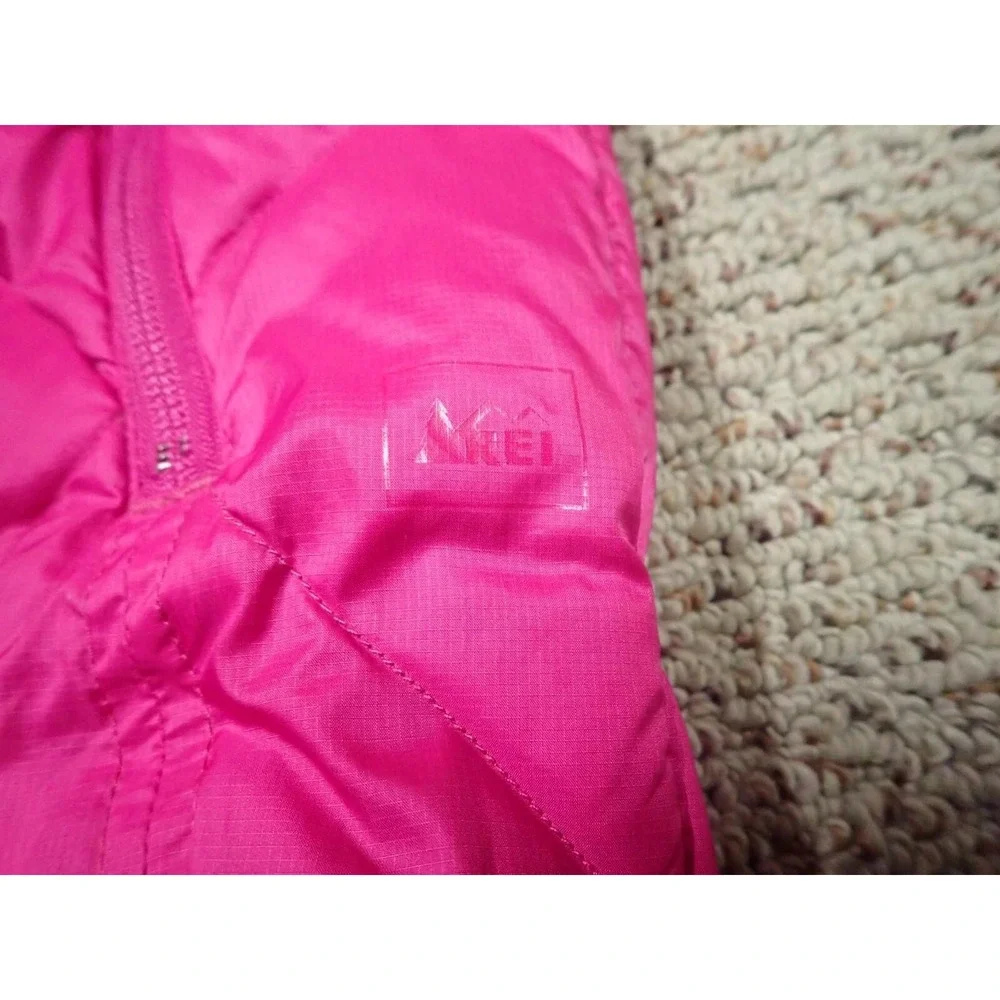 REI Bunting‎ Snowsuit Girls 6M Pink Excellent Down Insulated Quilted Hooded